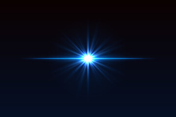 Wall Mural - intense central glow with symmetrical rays and soft edges. bright light flash for lens effects or gl
