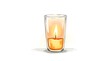 © Ridho - Hand-drawn illustration of a candle burning inside a glass holder