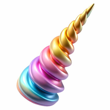 beautiful unicorn horns on white background