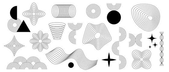 Wall Mural - A curated collection of stunning abstract geometric elements showcasing creativity and artistry