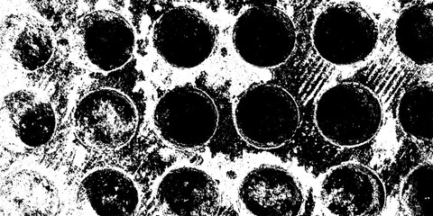 Poster - Industrial cast iron grate texture with repeating geometric patterns for design projects