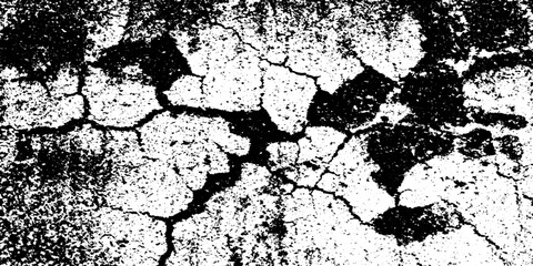 Poster - Geometric concrete tile with fractal cracks pattern for grunge design overlay