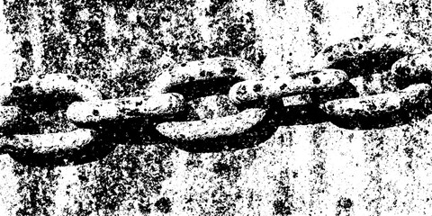 Poster - Rustic chain link shadow on distressed concrete background for textured creative designs