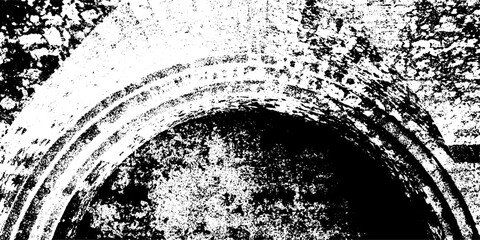 Poster - Grunge textured stucco arch with pebble finish for creative overlay design