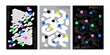 © KKK - Geometric Maze & Cubes Poster Abstract Isometric Cube Layout with Colorful Dot Accents for Modern Art Prints square circle pattern color point black background unique poster flyer visual graphics