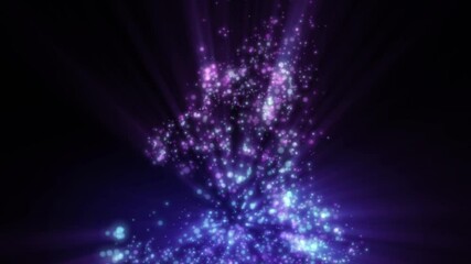 Wall Mural - abstract fantasy background shiny particles dust rays and energy flow loop