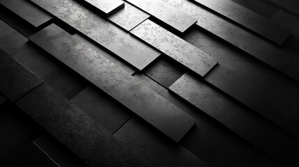 Poster - Abstract dark background with geometric shapes creates a minimalist and modern aesthetic