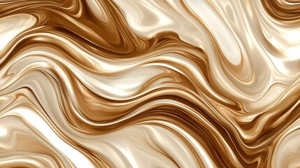 Poster - Elegant abstract background with flowing gold and cream colored waves