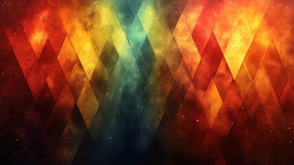 Leinwandbilder - Abstract cosmic design with vibrant colors and geometric shapes