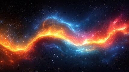 Poster - Celestial Symphony, An Abstract Depiction of Interstellar Space and Energy