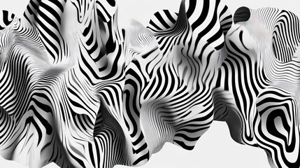 Leinwandbilder - Abstract Zebra Stripes Pattern Creating a Modern Optical Illusion