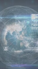 Poster - Animation of network of connections and globe over group of pupils