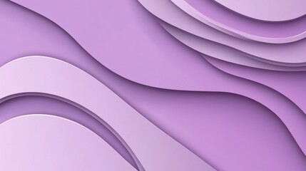 Poster - Abstract Lilac Waves Background with 3D Effect and Soft Shadows