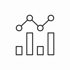 Poster - analytics growth trend icon vector sign