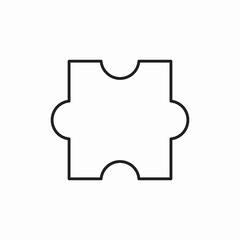 Poster - puzzle piece component icon vector sign