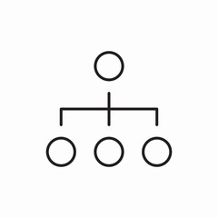 Poster - hierarchy organizational structure icon vector sign
