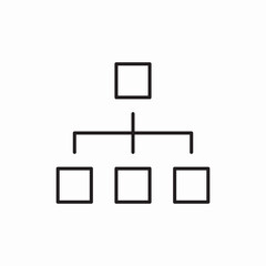 Poster - organization hierarchy structure icon vector sign