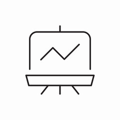 Poster - financial growth chart icon vector sign