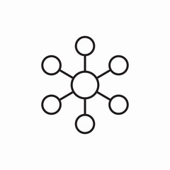 Poster - connection network nodes icon vector sign