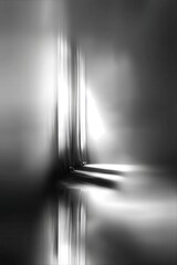 Poster - Abstract gray gradient with flowing shapes and soft light reflections