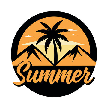          Summer logo vector illustration.
