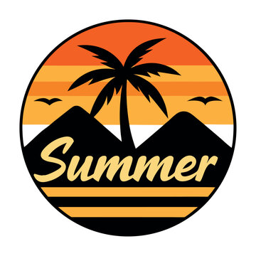          Summer logo vector illustration.
