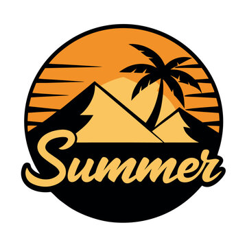          Summer logo vector illustration.
