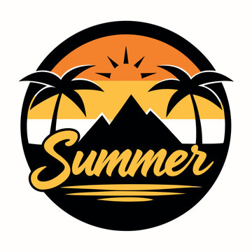          Summer logo vector illustration.
