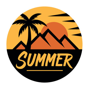          Summer logo vector illustration.
