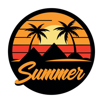          Summer logo vector illustration.

