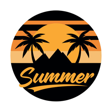          Summer logo vector illustration.
