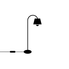 Poster - Minimalistic vector illustration of a floor lamp on a transparent background
