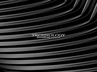 Poster - Abstract futuristic dark black background with wave design. Realistic 3d wallpaper with luxurious flowing lines. Perfect background for posters, websites, brochures, banners, applications, etc.