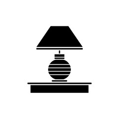 Poster - Elegant vector illustration of a table lamp with a shade on a transparent background