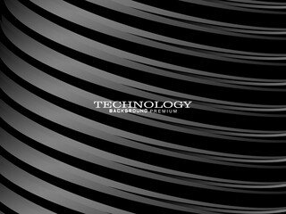 Poster - Abstract futuristic dark black background with wave design. Realistic 3d wallpaper with luxurious flowing lines. Perfect background for posters, websites, brochures, banners, applications, etc.