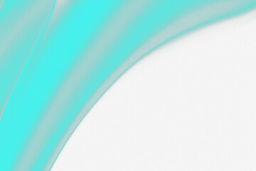 Poster - Abstract teal curve on transparent background.
