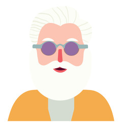 Poster - Woman person with light skin portrait glasses art vector
