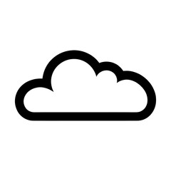 Poster - Cloud symbol simple icon vector