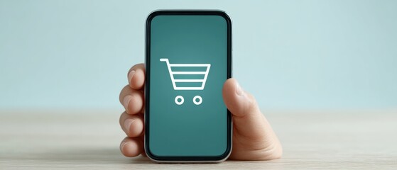 Poster - Mobile shopping revolution online retail trends digital commerce user experience modern technology engaging visuals insightful perspective