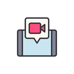 Poster - Mobile Device Notification Displaying A Camera Icon In Message Bubble