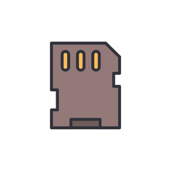 Poster - Memory Card Vector Illustration For Electronic Data Storage Equipment