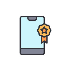 Poster - Award Winning Mobile App With Star Badge And Modern Design