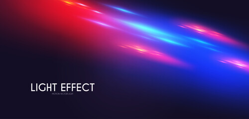 Wall Mural - Abstract motion light effect. Energy power design. Blue and gold, red light