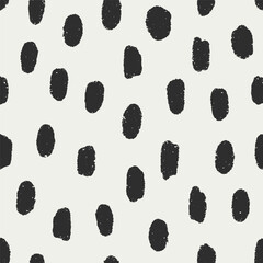 Wall Mural - abstract seamless pattern, print. black and white background, repeating texture design with paint st