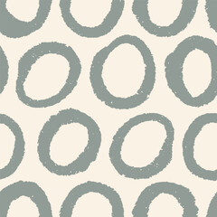 Wall Mural - abstract seamless pattern. hand-drawn circle shapes, rough texture, endless doodle print. irregular 