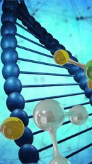 Poster - Animation of molecules moving over dna strand spinning