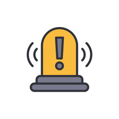 Poster - Flashing Siren With Exclamation Mark For Notification And Alerts