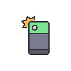 Poster - Vibrant Cellphone Icon With Flash Symbolizing Connectivity And Technology