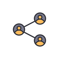 Poster - Connecting People Via Network Graphic With Transparent Viewpoint Icon