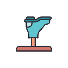 Leinwandbilder - Illustration Of Retro Gaming Joystick Device Isolated On Transparent Background